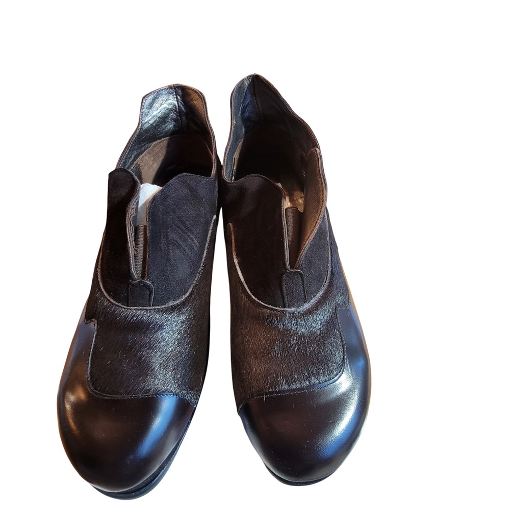 Jan Jansen City Low Shoes Pony Hair Leather Womens 39 Espresso Brown VTG